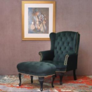 Wing Chairs with Footrest